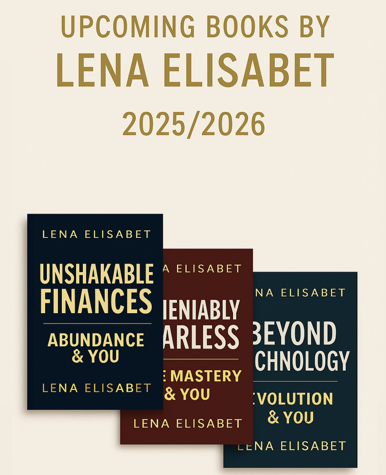 UPCOMING BOOKS 2025/2026